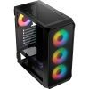 Корпус для ПК Logic concept PORTOS MESH+GLASS ARGB fans 4x120mm BLACK (AT-PORTOS-10-0000000-0002) изображение 4