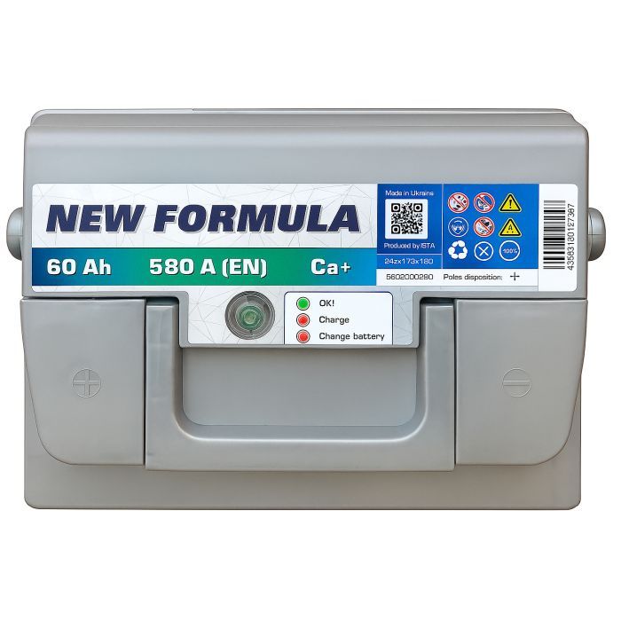 Акумулятор автомобільний NEW FORMULA 60Ah (+/-) 540EN (5602202250) зображення 2