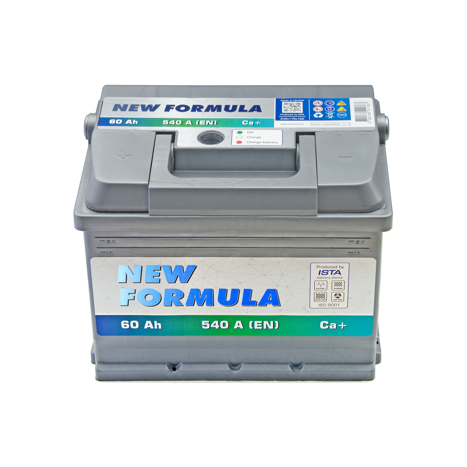 Аккумулятор автомобильный NEW FORMULA 60Ah (+/-) 540EN (5602202250) изображение 3