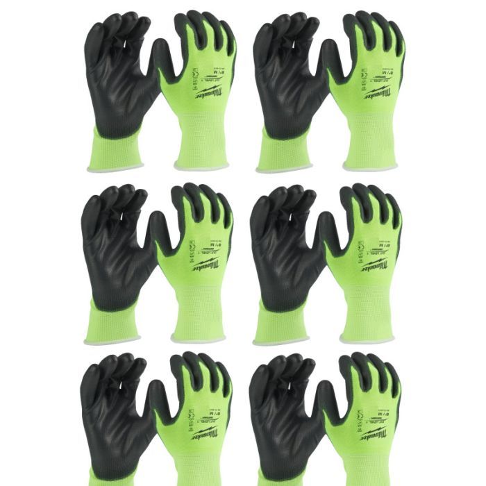 Защитные перчатки Milwaukee Hi-Vis Cut размер XXL/11, 12 пар (4932492917)