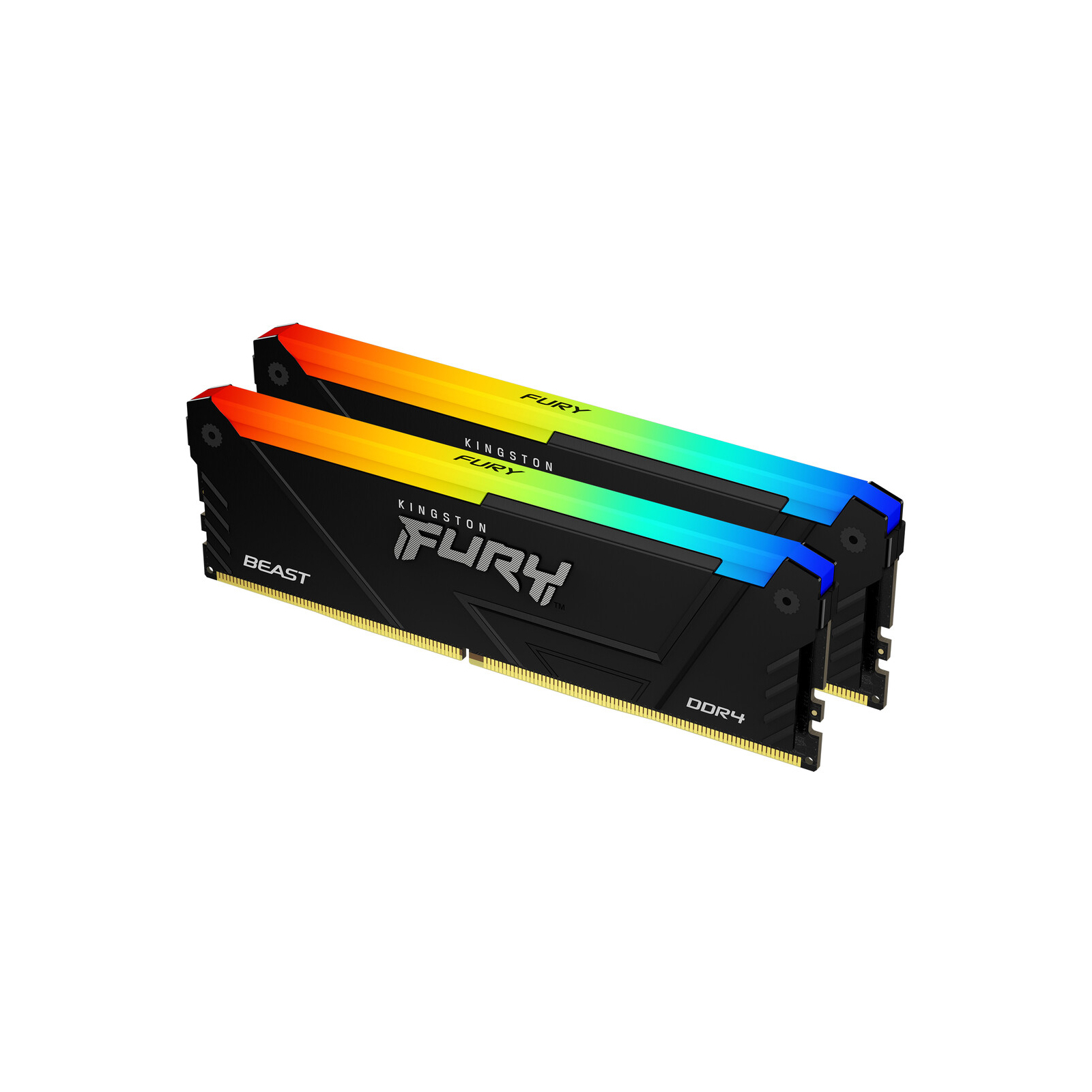 Модуль памяти для компьютера DDR4 32GB (2x16GB) 3733 MHz Beast Black RGB Kingston Fury (ex.HyperX) (KF437C19BB12AK2/32) изображение 4