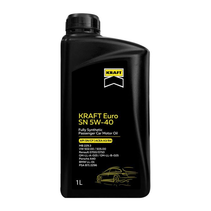 Моторное масло KRAFT Euro SN 5W-40, 1л (708137)