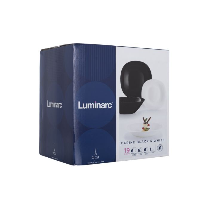 Столовый сервиз Luminarc Carine Чорне та Біле 19 предметів (N1491) изображение 6