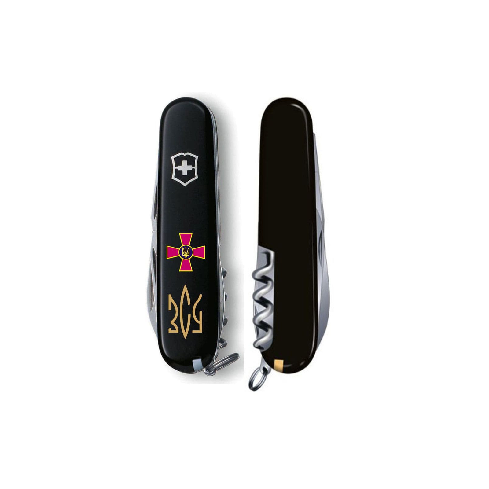 Нож Victorinox Climber Army Чорний Емблема ЗСУ + Тризуб ЗСУ (1.3703.3_W1015u) изображение 4