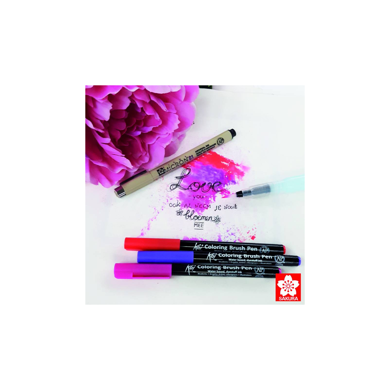 Художественный маркер KOI набор Coloring Brush Pen, 12 цветов (084511391772) изображение 3