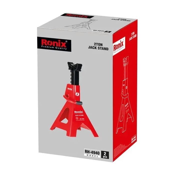 Домкрат Ronix комплект 2 шт домкар-підставка, 2т (RH-4940) зображення 7