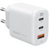 Зарядний пристрій Intaleo 65W GAN 2USB-C PD+USB-A QC 3.0 white (1283126559525)