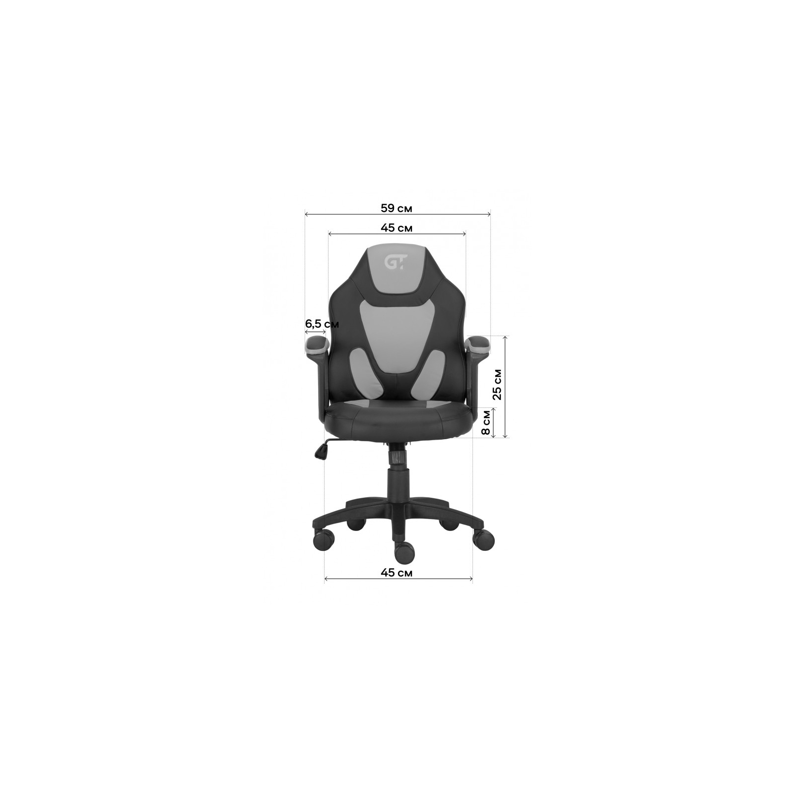Крісло ігрове GT Racer X-1414 Gray/Gray (X-1414 Fabric Gray/Gray) зображення 5