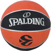 Фото - Баскетбольний м'яч SPALDING М'яч баскетбольний  Euroleague TF-150 помаранчевий, чорний Уні 6 8 