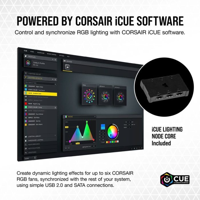 Кулер для корпуса Corsair ML140 RGB Elite Premium Dual Pack (CO-9050119-WW) изображение 12