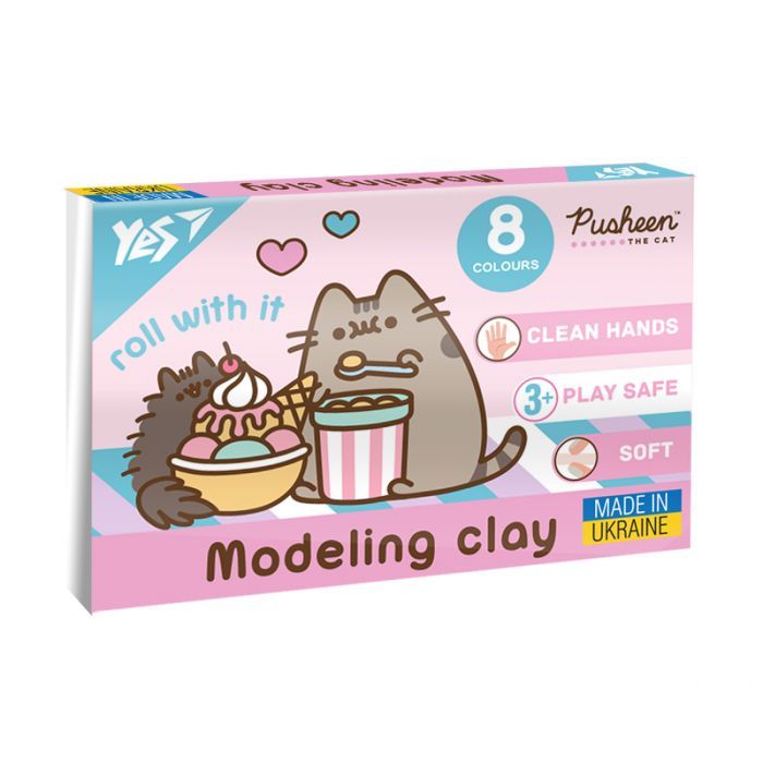 Пластилин Yes Pusheen 8 кольорів 160 г (540657)