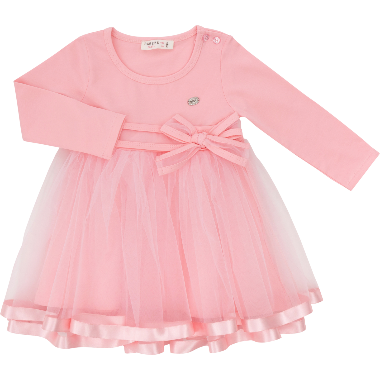 Платье Breeze с фатиновой юбкой (12302-104G-pink)