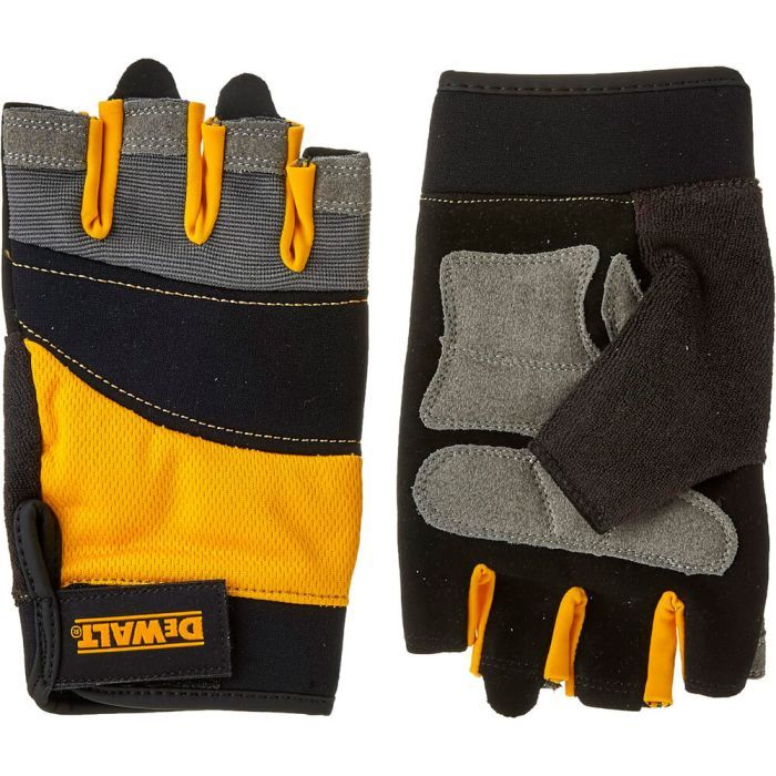 Захисні рукавиці DeWALT відкриті, розм. L/9, з накладками на долоні (DPG213L)