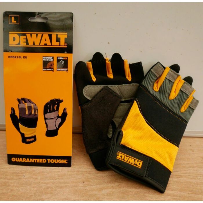 Захисні рукавиці DeWALT відкриті, розм. L/9, з накладками на долоні (DPG213L) зображення 4