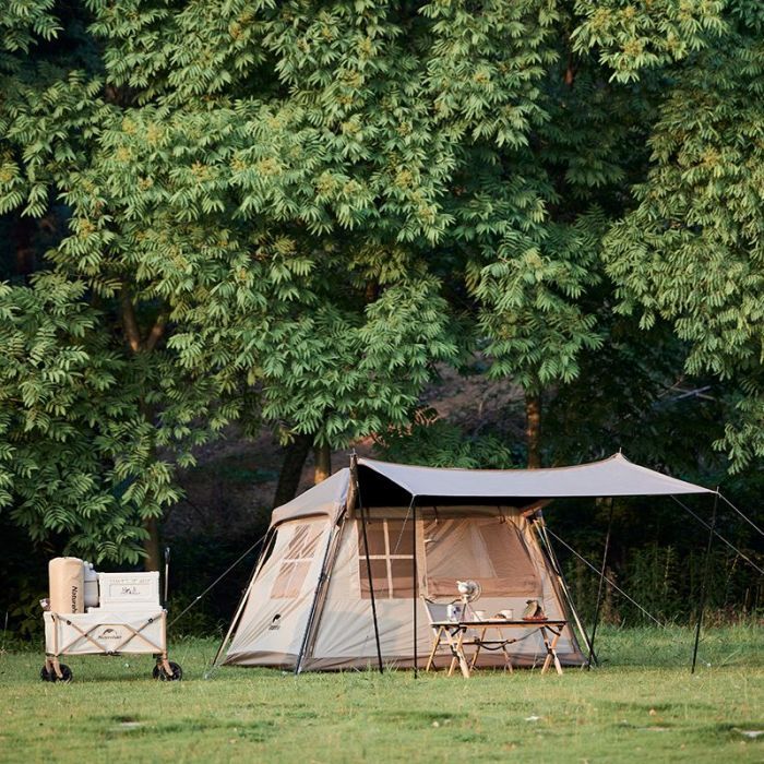 Палатка Naturehike з навісом Village CNK2300ZP022 коричневий малий (6976023920172) изображение 10