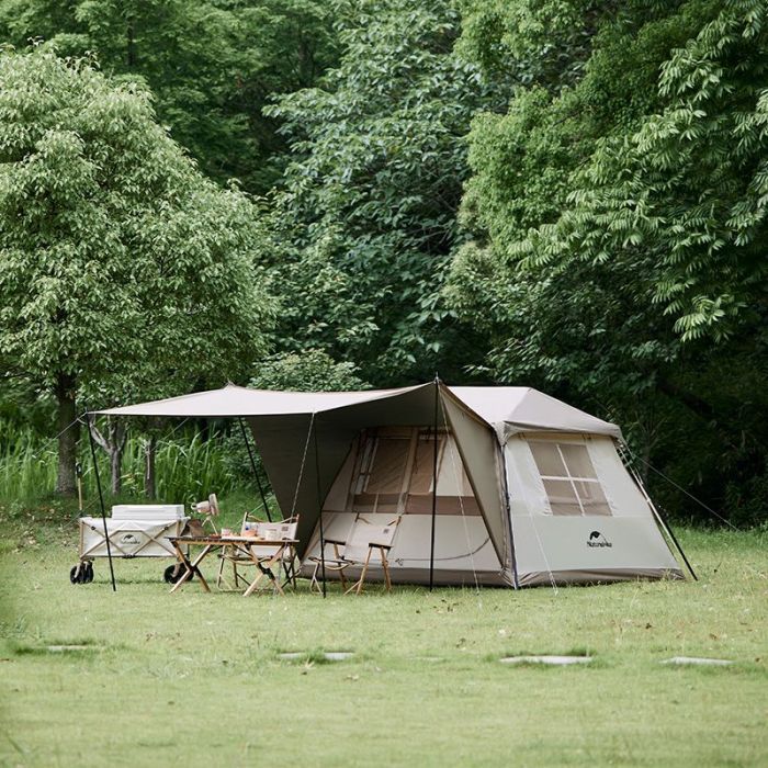 Палатка Naturehike з навісом Village CNK2300ZP022 коричневий малий (6976023920172) изображение 2