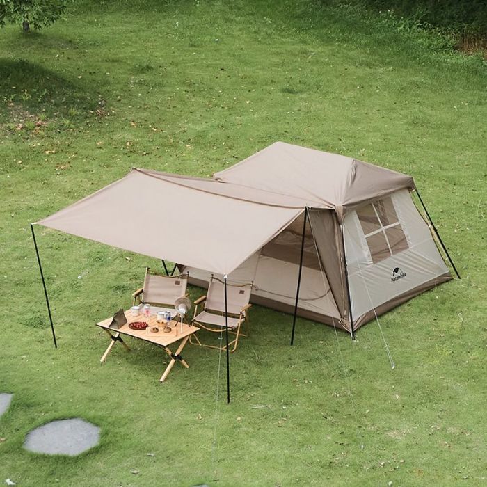Палатка Naturehike з навісом Village CNK2300ZP022 коричневий малий (6976023920172) изображение 3