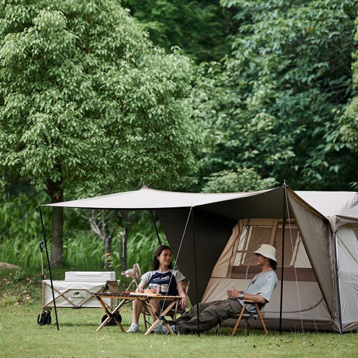 Палатка Naturehike з навісом Village CNK2300ZP022 коричневий малий (6976023920172) изображение 9