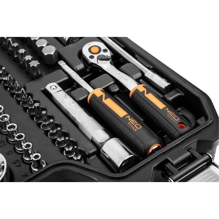 Набор инструментов Neo Tools 82шт, 1/2", 1/4", CrV, eco кейс (10-058) изображение 5