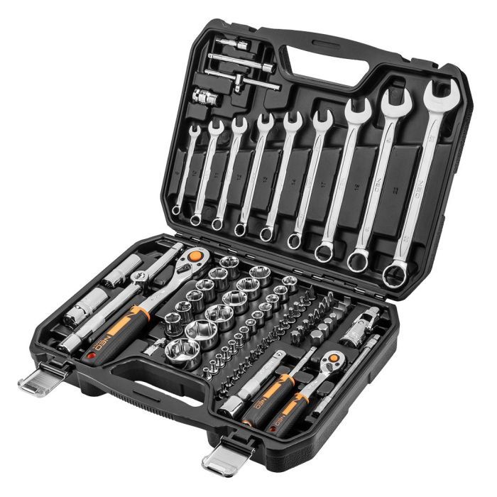 Набор инструментов Neo Tools 82шт, 1/2", 1/4", CrV, eco кейс (10-058) изображение 7