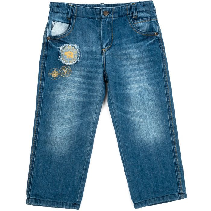 Джинсы детские Aziz с трикотажной подкладкой (12626-98-blue)