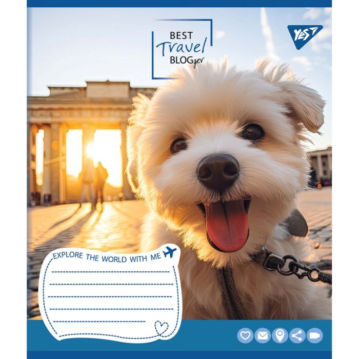 Зошит Yes Best travel blogger 24 аркушів клітинка (767012) зображення 6