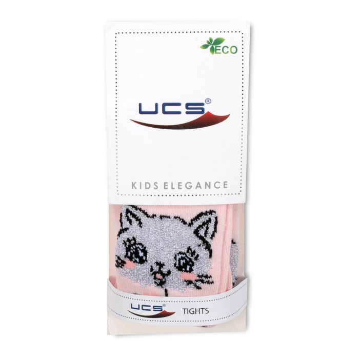 Колготки детские UCS Socks с котиком (M0C0301-2457-6-12G-pink)