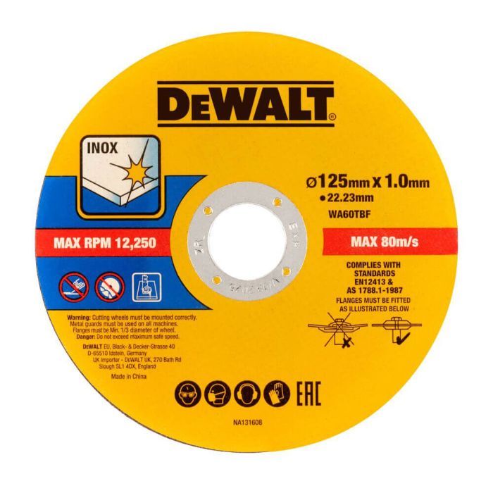 Круг отрезной DeWALT FASTCUT, 125x1x22,23 мм., 50 шт, бокс (DT20598) изображение 3