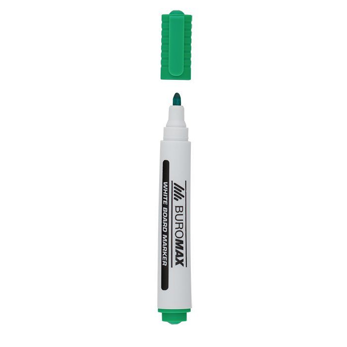 Маркер Buromax для магнітних дошок, зелений, 2-4 мм, спиртова основа (BM.8800-04)