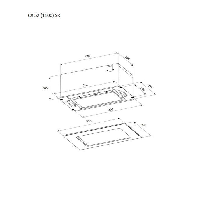 Вытяжка кухонная Pyramida CX 52 (1100) SR GBL изображение 8