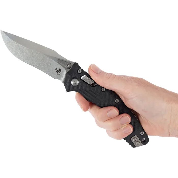 Нож Microtech Amphibian Stonewash Black (137RL-10FLGTBK) изображение 5