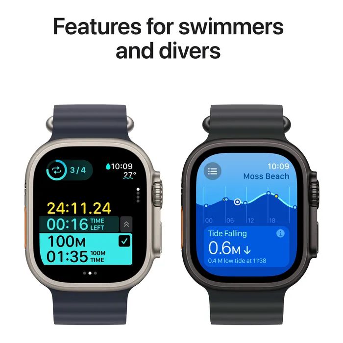 Смарт-часы Apple Watch Ultra 2 2024 GPS + Cellular 49mm Natural Titanium Case with Blue Trail Loop - M/L (MX4L3UL/A) изображение 5