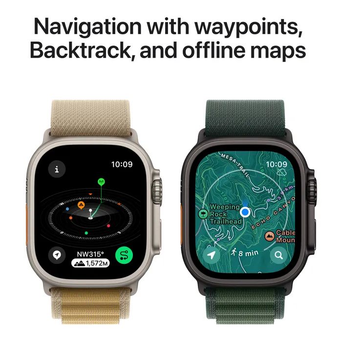 Смарт-часы Apple Watch Ultra 2 2024 GPS + Cellular 49mm Natural Titanium Case with Blue Trail Loop - M/L (MX4L3UL/A) изображение 6