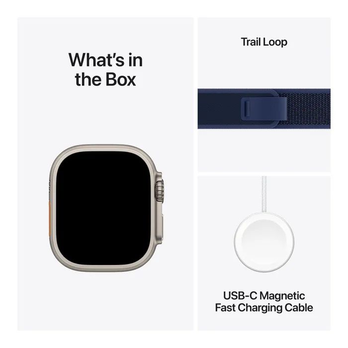 Смарт-часы Apple Watch Ultra 2 2024 GPS + Cellular 49mm Natural Titanium Case with Blue Trail Loop - M/L (MX4L3UL/A) изображение 9