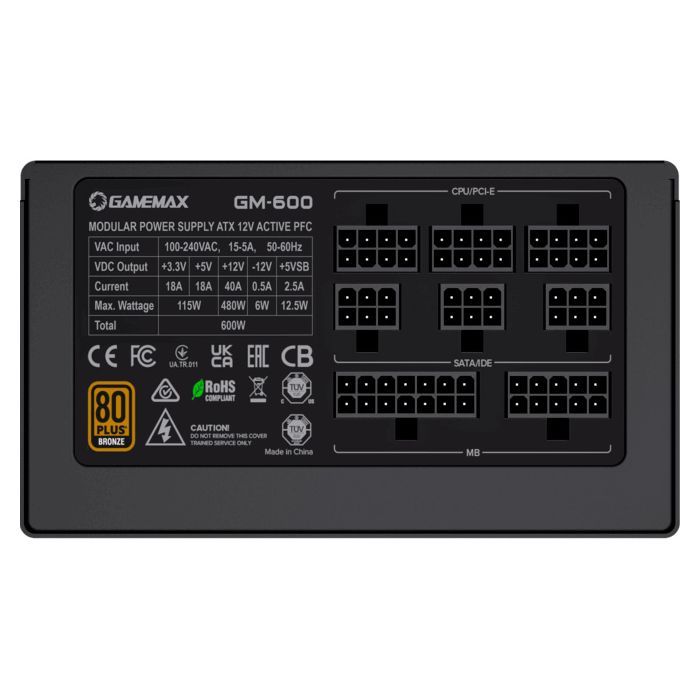 Блок живлення Gamemax 600W GM-600 Modular (GM-600 Modular) зображення 8