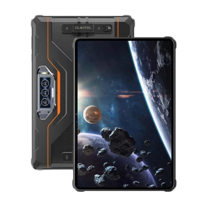 Планшет OUKITEL RT8 11" 6/256GB Dual Sim Black-Orange with hand (6931940756396)