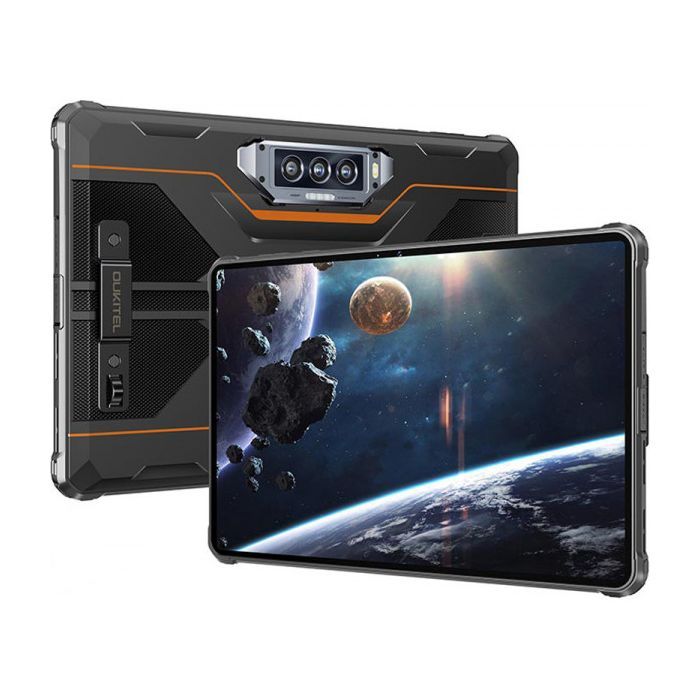 Планшет OUKITEL RT8 11" 6/256GB Dual Sim Black-Orange with hand (6931940756396) зображення 3