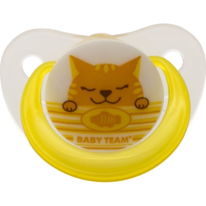 Пустушка Baby Team Ортодонтична 6 м+ Котик (4824428032025)