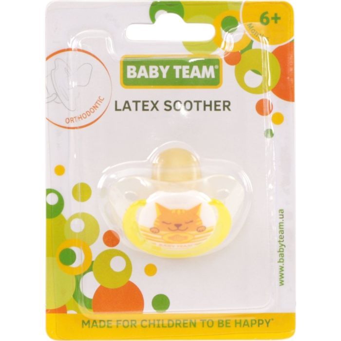 Пустушка Baby Team Ортодонтична 6 м+ Котик (4824428032025) зображення 3