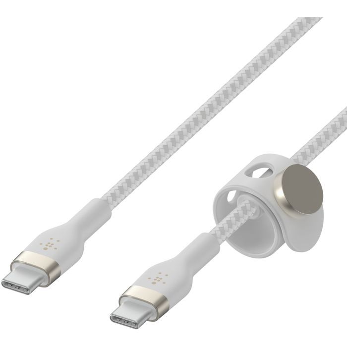 Дата кабель USB-C to USB-C 2.0m 60W White Belkin (CAB011BT2MWH) изображение 3