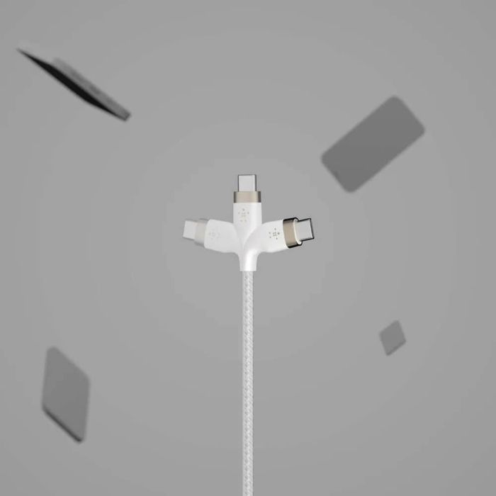 Дата кабель USB-C to USB-C 2.0m 60W White Belkin (CAB011BT2MWH) изображение 8