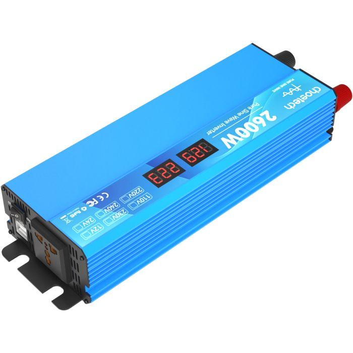 Автомобільний інвертор Choetech 12/220V 1300Вт, чиста синусоїда (CJ2600Q-V2) зображення 4