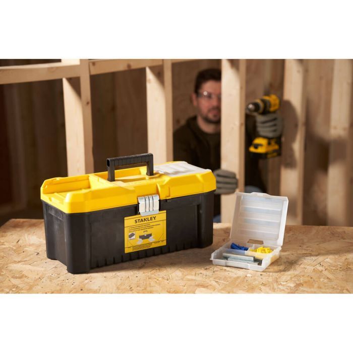 Ящик для инструментов DeWALT ESSENTIA", 406 х 205 х 195 мм (16"), пластиковый (STST75785-1) изображение 4