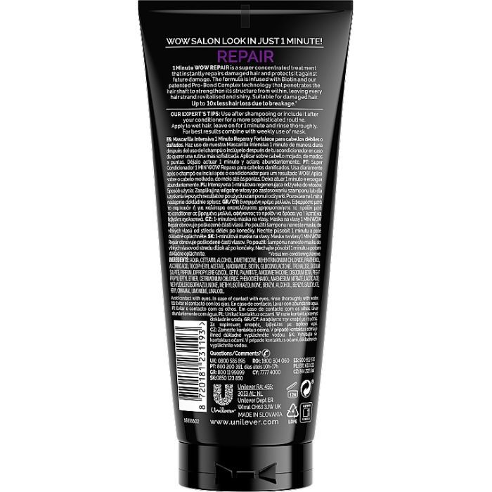 Кондиціонер для волосся Tresemme 1 Minute Wow! Відновлювальний 170 мл (8720181231193) зображення 2