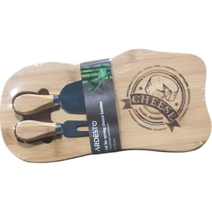 Дошка для подачі Ardesto Midori для сиру, 28х14х2см, бамбук, метал (AR0921)