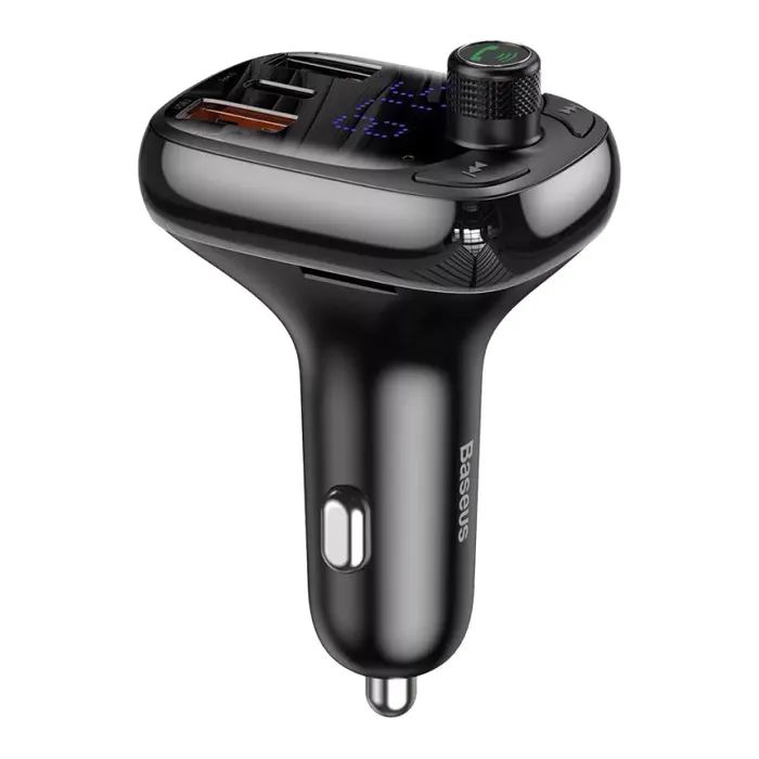 FM модулятор Baseus FM Launcher S-13 2 USB + Type-C (CCMT000101) зображення 4