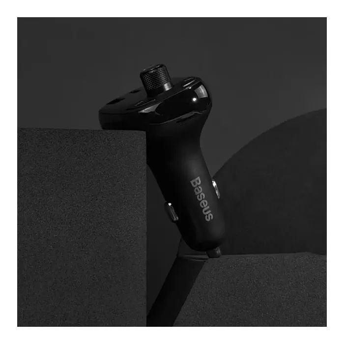 FM модулятор Baseus FM Launcher S-13 2 USB + Type-C (CCMT000101) зображення 6