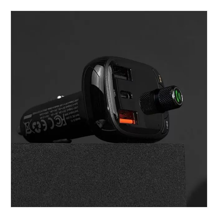 FM модулятор Baseus FM Launcher S-13 2 USB + Type-C (CCMT000101) зображення 8