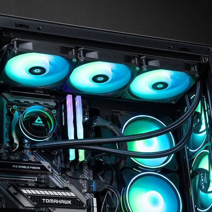 Система жидкостного охлаждения Chieftec Iceberg 360 ARGB (CLC-360-RGB) изображение 11