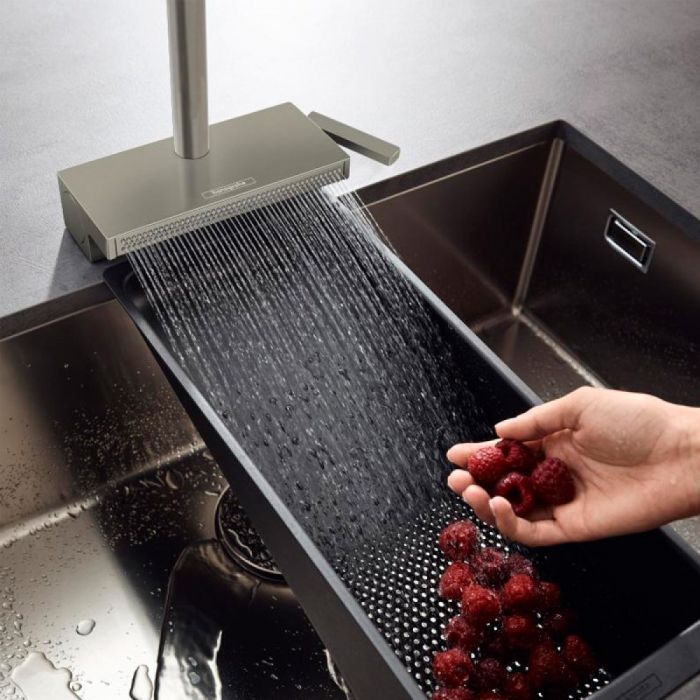 Смеситель Hansgrohe Aquno Select M81 , 21 см, сталь (73836800) изображение 3